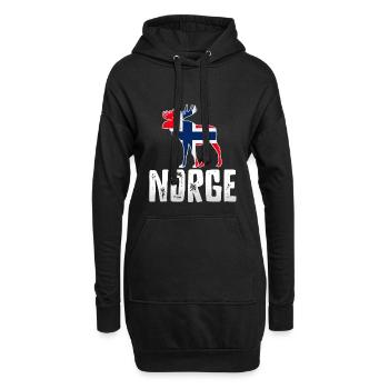 Norwegen - Hoodie-Kleid - Schwarz - Vorne