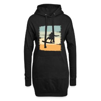 Wakeskaten Wakeskating Wakeskater Wakeboard - Hoodie-Kleid - Schwarz - Vorne