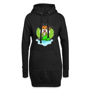 Chasse au Tigre - Sweat-shirt à capuche long Femme - noir - Devant