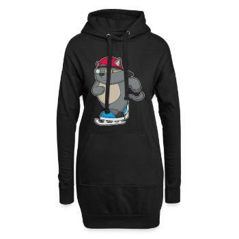 Patins de patinage sur glace Cat - Sweat-shirt à capuche long Femme - noir - Devant