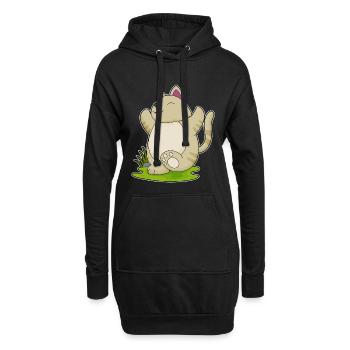 Gymnastique de fitness yoga pour chats - Sweat-shirt à capuche long Femme - noir - Devant