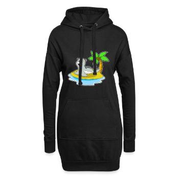 Île Seal - Sweat-shirt à capuche long Femme - noir - Devant