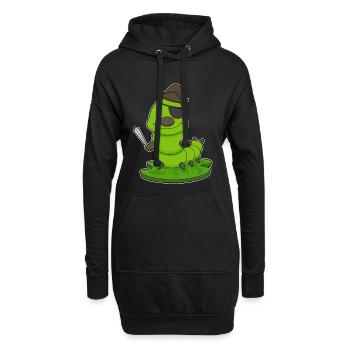 Épée de pirate chenille - Sweat-shirt à capuche long Femme - noir - Devant