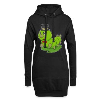 Chapeau haut-de-forme Gentleman Caterpillar - Sweat-shirt à capuche long Femme - noir - Devant