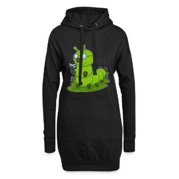 Lunettes de livre Caterpillar Nerd - Sweat-shirt à capuche long Femme - noir - Devant