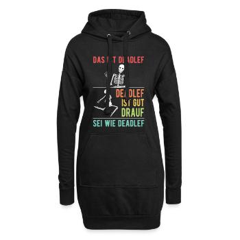 Das Ist Deadlef Skelett Halloween Kostüm Geschenk - Hoodie-Kleid - Schwarz - Vorne