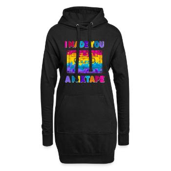Retro Vintage I Made You A Mixtape 80's 90's Costu - Sweat-shirt à capuche long Femme - noir - Devant