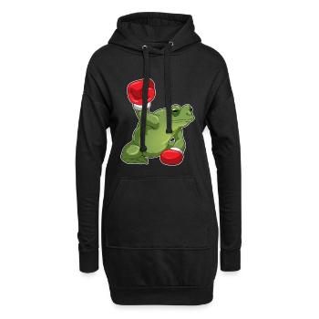 Frosch Boxer Boxhandschuhe Boxen - Hoodie-Kleid - Schwarz - Vorne