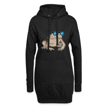 Frosch Sonnenbrille - Hoodie-Kleid - Schwarz - Vorne