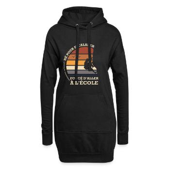 Né pour escalader forcé d'aller à l'école - Sweat-shirt à capuche long Femme - noir - Devant
