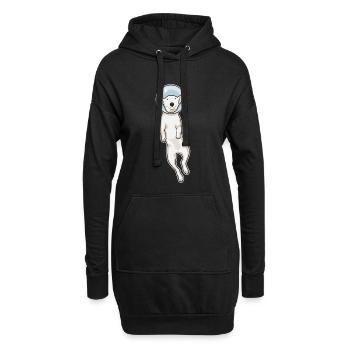 Drôle de chien - Sweat-shirt à capuche long Femme - noir - Devant