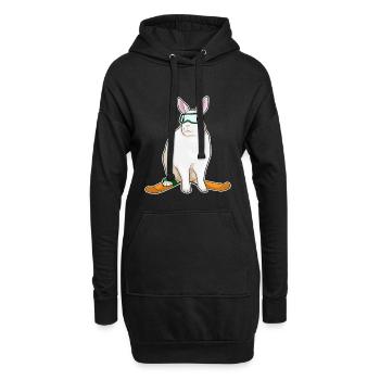 Rabbit Skier Ski - Hoodie Dress - black - Front