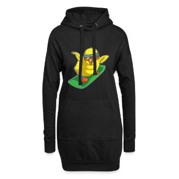 Chick Snowboarder Snowboard - Sweat-shirt à capuche long Femme - noir - Devant