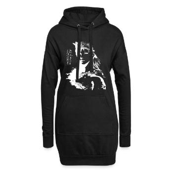 Geister girl Prinzessin Kriegerin - Hoodie-Kleid - Schwarz - Vorne