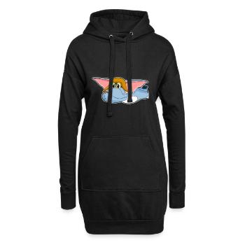 Casquette pilote d’éléphant - Sweat-shirt à capuche long Femme - noir - Devant