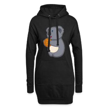 Koala Basketball Player Basketball - Hoodie Dress - black - Front