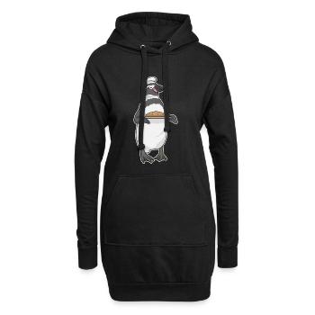 Penguin Baker Bread Baking - Hoodie Dress - black - Front