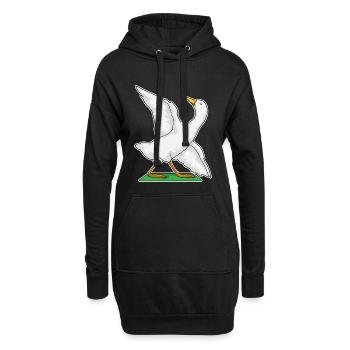 Gymnastique de fitness yoga au canard - Sweat-shirt à capuche long Femme - noir - Devant