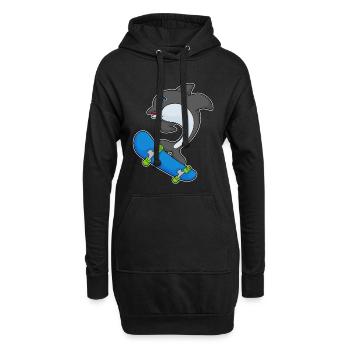 Delfin Skater Skateboard - Sweat-shirt à capuche long Femme - noir - Devant