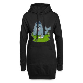 École Seal Student Pencil - Sweat-shirt à capuche long Femme - noir - Devant