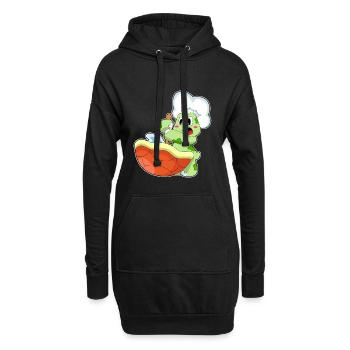 Schildkröte Koch Kochtopf Kochen - Hoodie-Kleid - Schwarz - Vorne