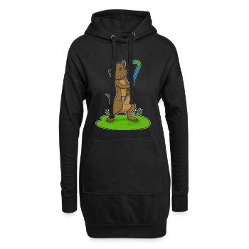 Kangaroo Hockey sur gazon Stick - Sweat-shirt à capuche long Femme - noir - Devant