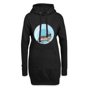 Hamster Hamster Ball - Hoodie Dress - black - Front