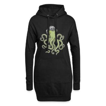 Octopus Warrior Helmet - Hoodie Dress - black - Front