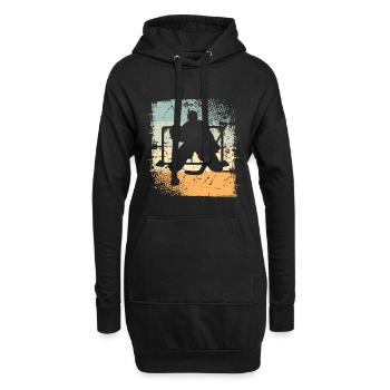 Hockey sur glace - Sweat-shirt à capuche long Femme - noir - Devant