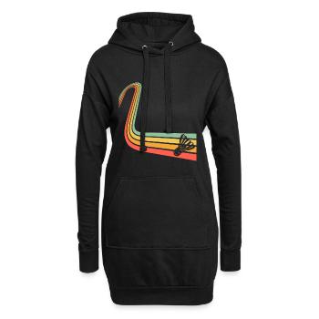 Badminton - Sweat-shirt à capuche long Femme - noir - Devant