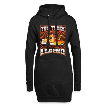 Abschleppwagen Fahrer Legende - Hoodie-Kleid - Schwarz - Vorne