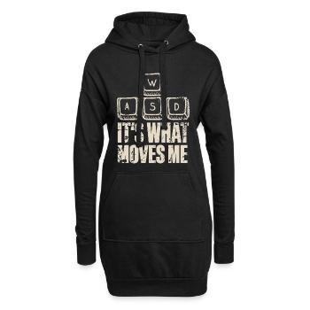 Joueur de jeu sur PC - Sweat-shirt à capuche long Femme - noir - Devant