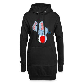 Gymnastique d’entraînement d’éléphants Fitness - Sweat-shirt à capuche long Femme - noir - Devant
