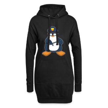 Penguin Policier Matraque Police - Sweat-shirt à capuche long Femme - noir - Devant