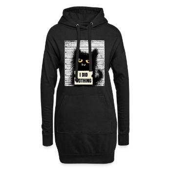 Verbrecher Katze Mit Spruch Katzen Sarkasmus - Hoodie-Kleid - Schwarz - Vorne