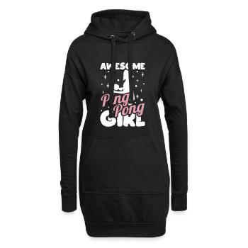 Tischtennis Mädchen - Hoodie-Kleid - Schwarz - Vorne
