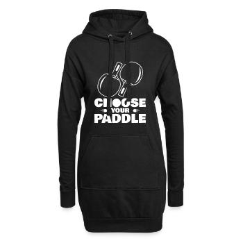 Tischtennisspieler Spruch - Hoodie-Kleid - Schwarz - Vorne