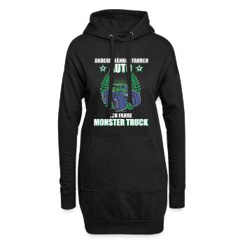 Monstertruck Fahrer Auto Motorsport Tuning  - Hoodie-Kleid - Schwarz - Vorne