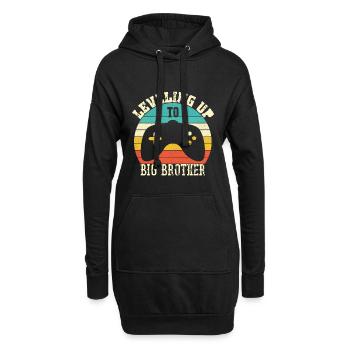 Monter de niveau vers Big Brother - Sweat-shirt à capuche long Femme - noir - Devant