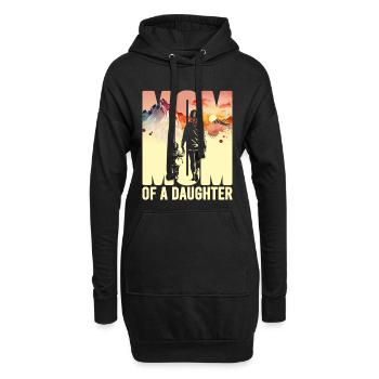 Mutter mit einer Tochter Muttertag Berge Mama Kind - Hoodie-Kleid - Schwarz - Vorne