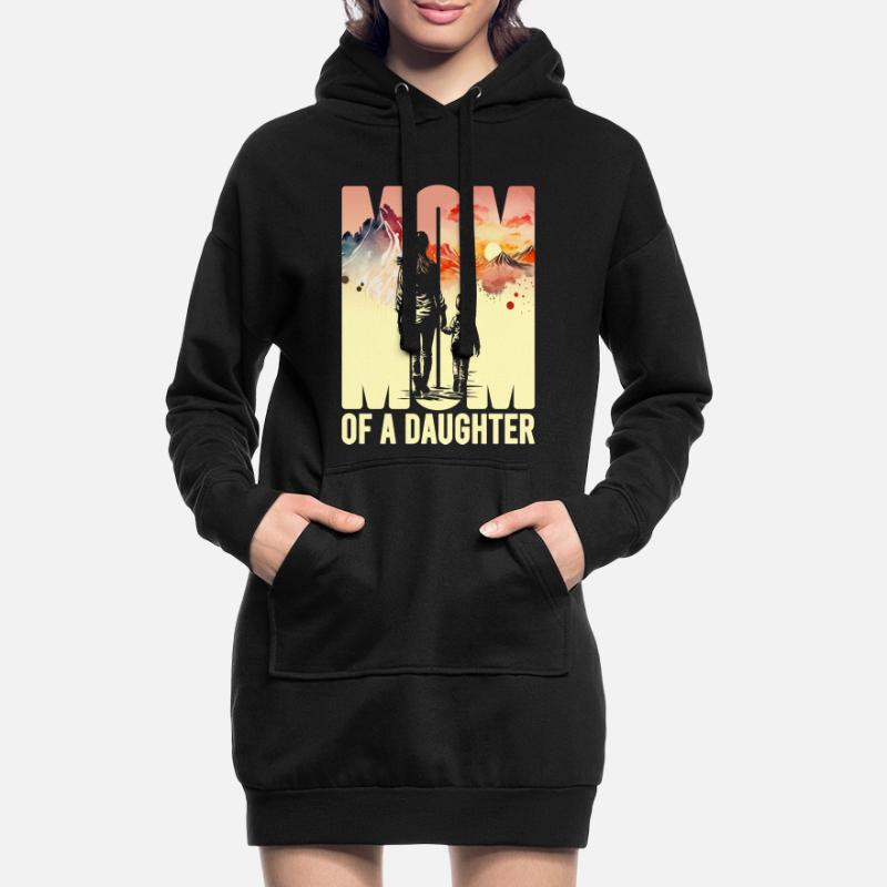Mutter mit einer Tochter Muttertag Berge Mama Kind Hoodie-Kleid