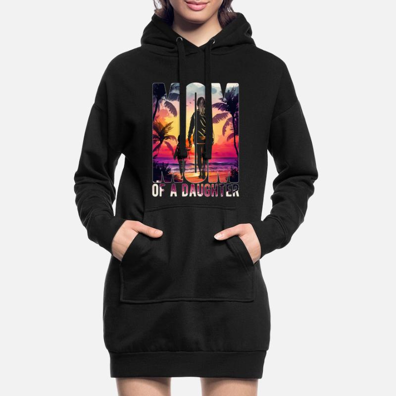 Mutter mit einer Tochter Muttertag Strand Mama Hoodie-Kleid