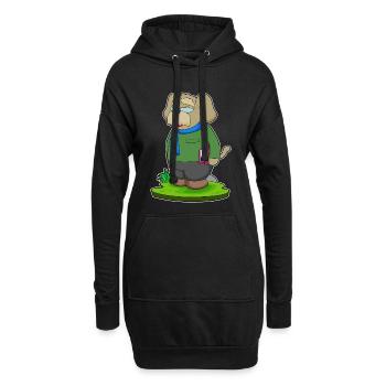 École de livres des enseignants de chiens - Sweat-shirt à capuche long Femme - noir - Devant