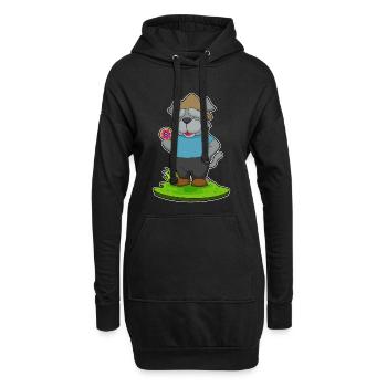Donut pour chien - Sweat-shirt à capuche long Femme - noir - Devant