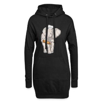 Pâtisserie de rouleau à pâtisserie Elephant - Sweat-shirt à capuche long Femme - noir - Devant