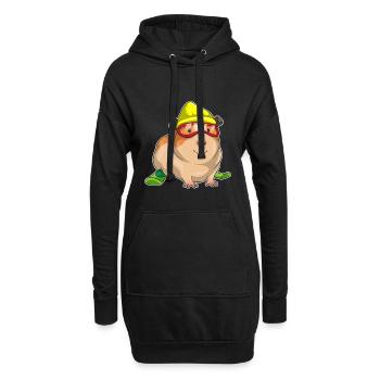 Ski cochon d’Inde ski - Sweat-shirt à capuche long Femme - noir - Devant