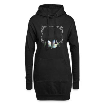 Cadre photo d’oeuf de Pâques festif - Sweat-shirt à capuche long Femme - noir - Devant