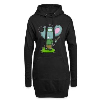 École de pointage des enseignants de souris - Sweat-shirt à capuche long Femme - noir - Devant