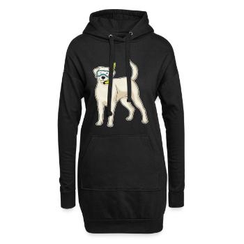 Retriever Taucher Schnorchel Tauchen - Hoodie-Kleid - Schwarz - Vorne