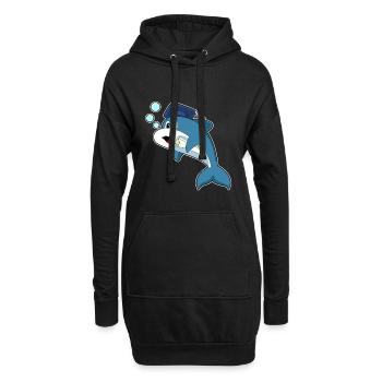 Université du diplôme étudiant de Delfin - Sweat-shirt à capuche long Femme - noir - Devant